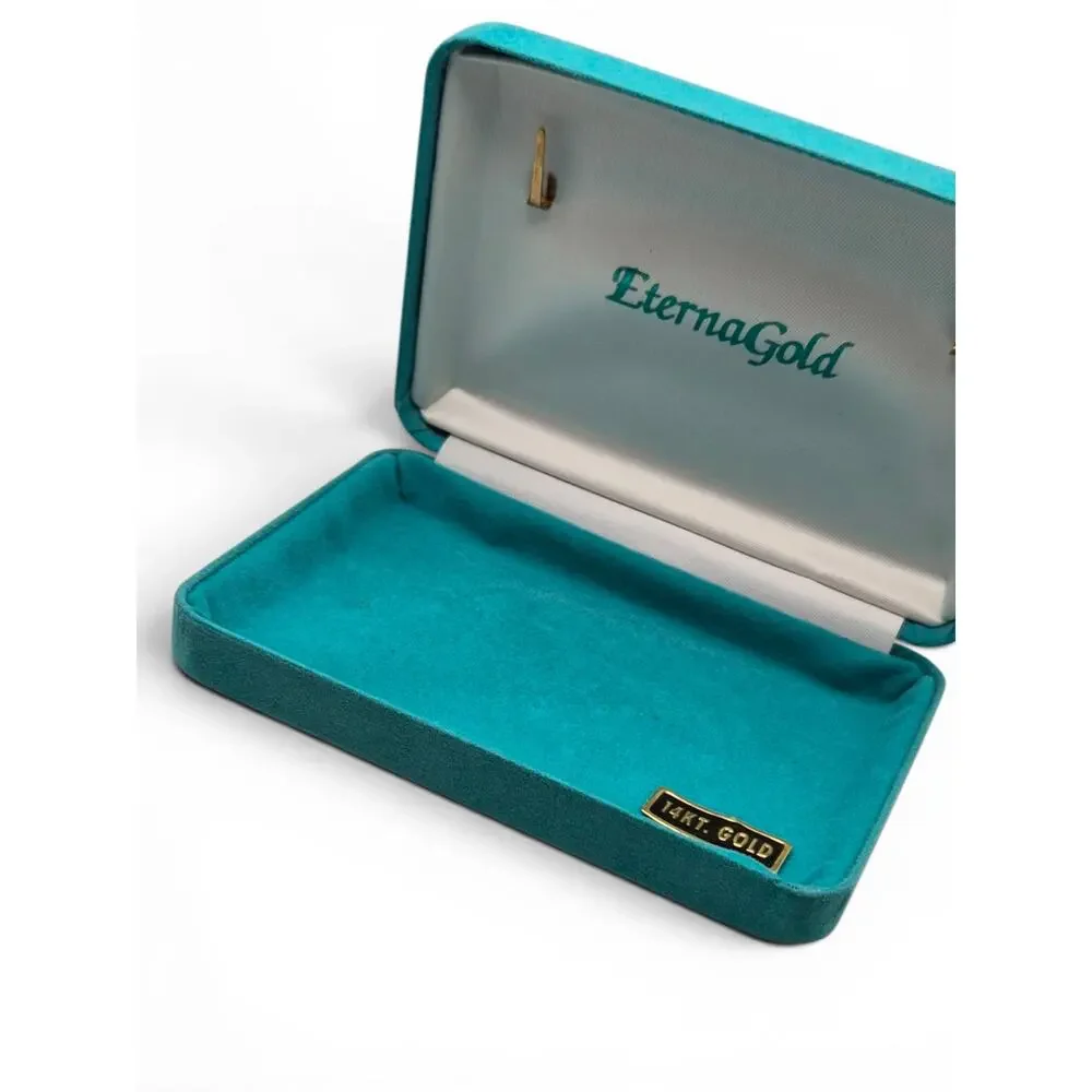 Vintage EternaGold Turquoise Blue Jewelry Necklace Presentation Box